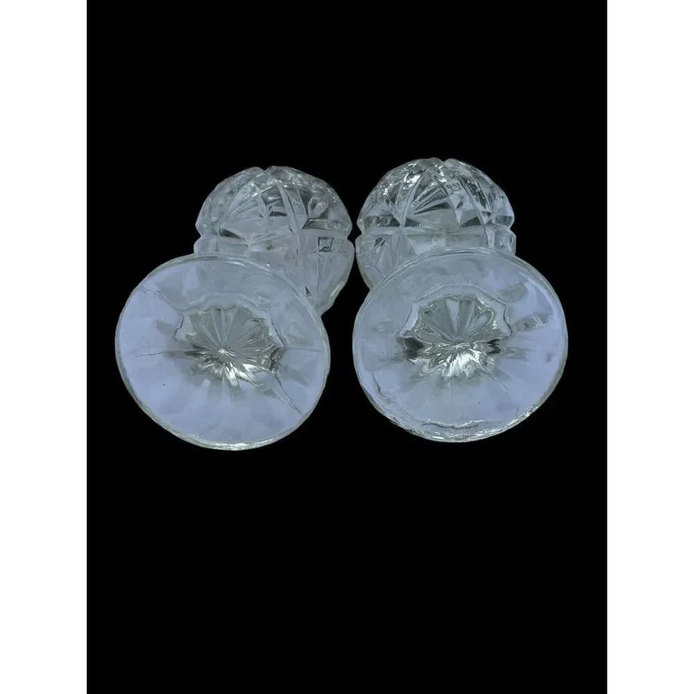 Vintage Rogers Crystal Pedestal Salt‎ and Pepper Shakers
